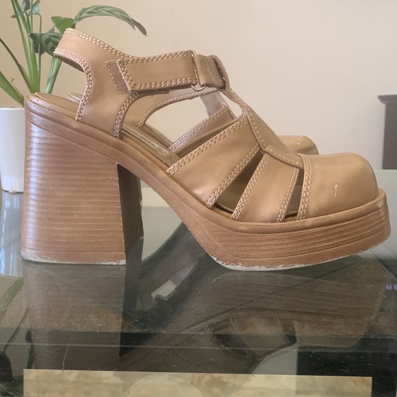 Y2K CLASSIFIED FLARED CHUNKY HEEL SANDALS - Picture 5 of 14